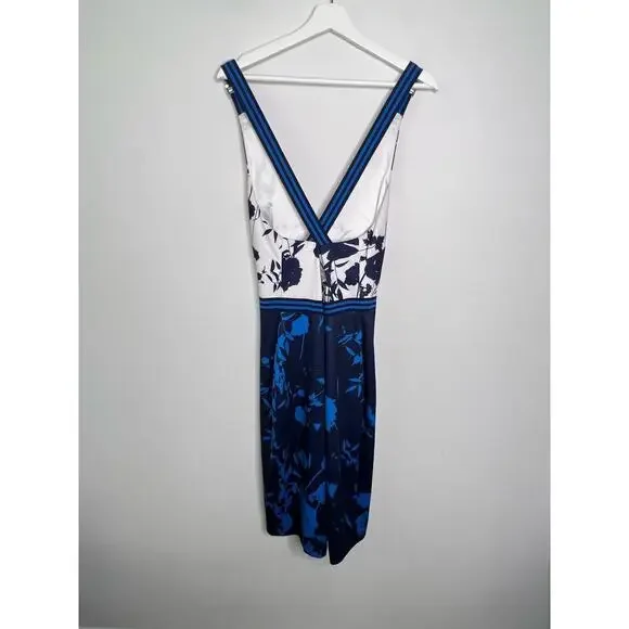 Ted Baker London Tilliai Bluebell V-Neck Bodycon Dress Dark Blue Size 3 Medium - Picture 6 of 10